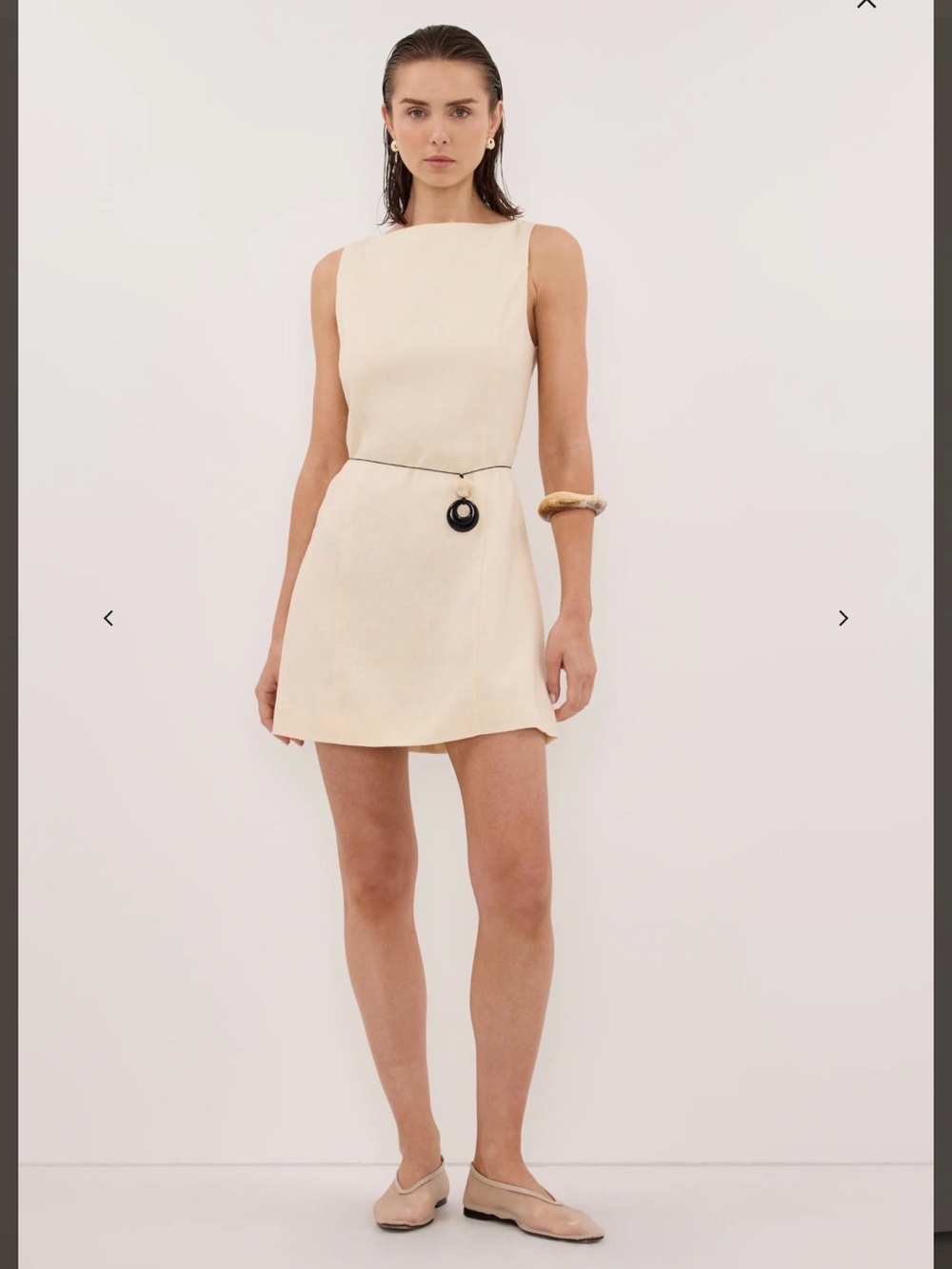 NWT DISSH Lacy Straw Linen Dress - US 6/ AUS 12